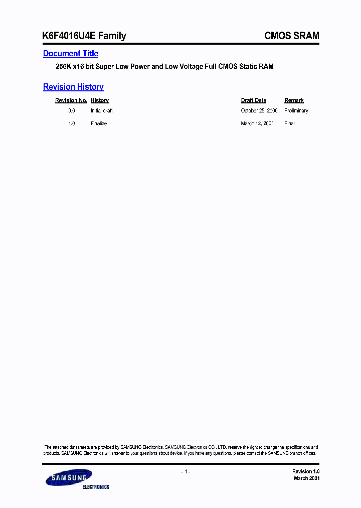 K6F4016U4EFAMILY_6608949.PDF Datasheet