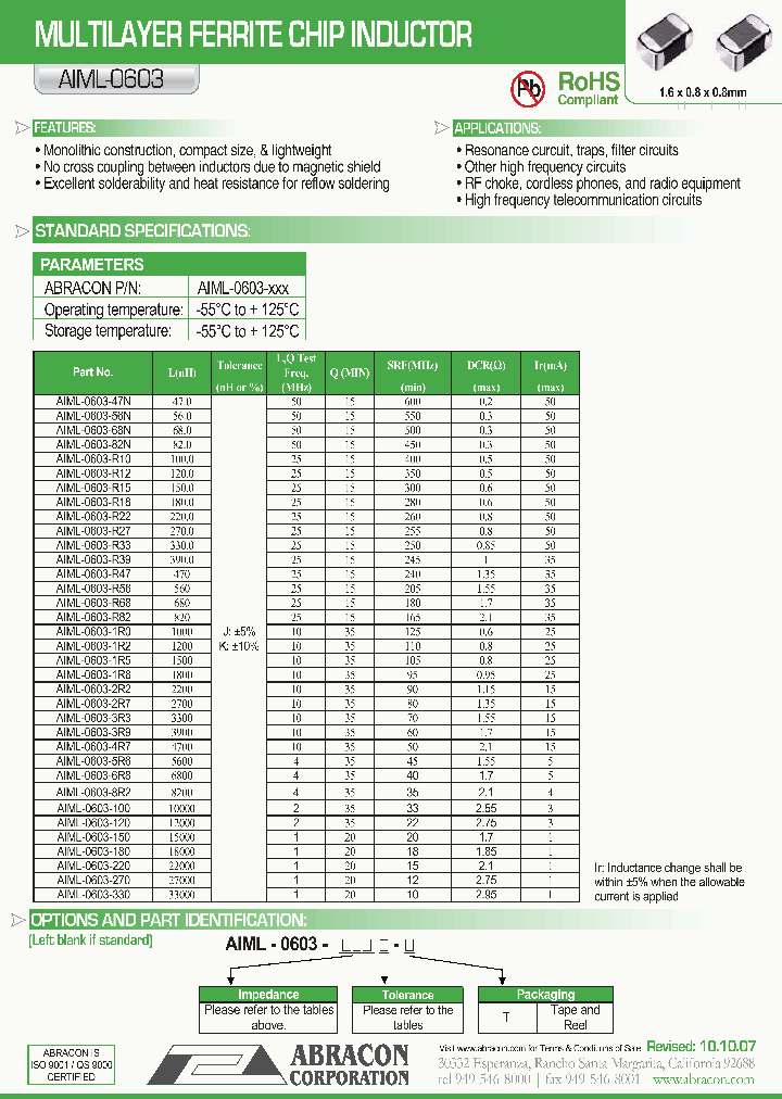 AIML-0603-1R2K-T_6618407.PDF Datasheet