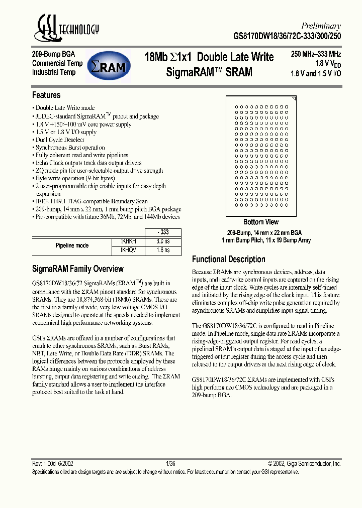 GS8170DW18GC-333_6626377.PDF Datasheet
