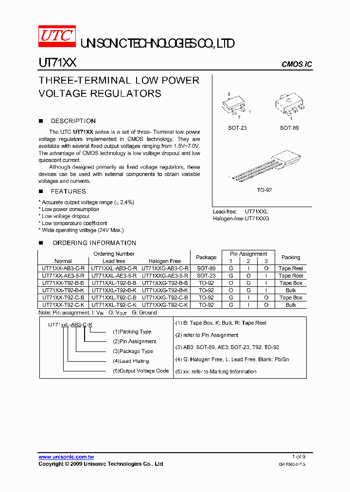 UT7150-AE3-5-R_6637190.PDF Datasheet