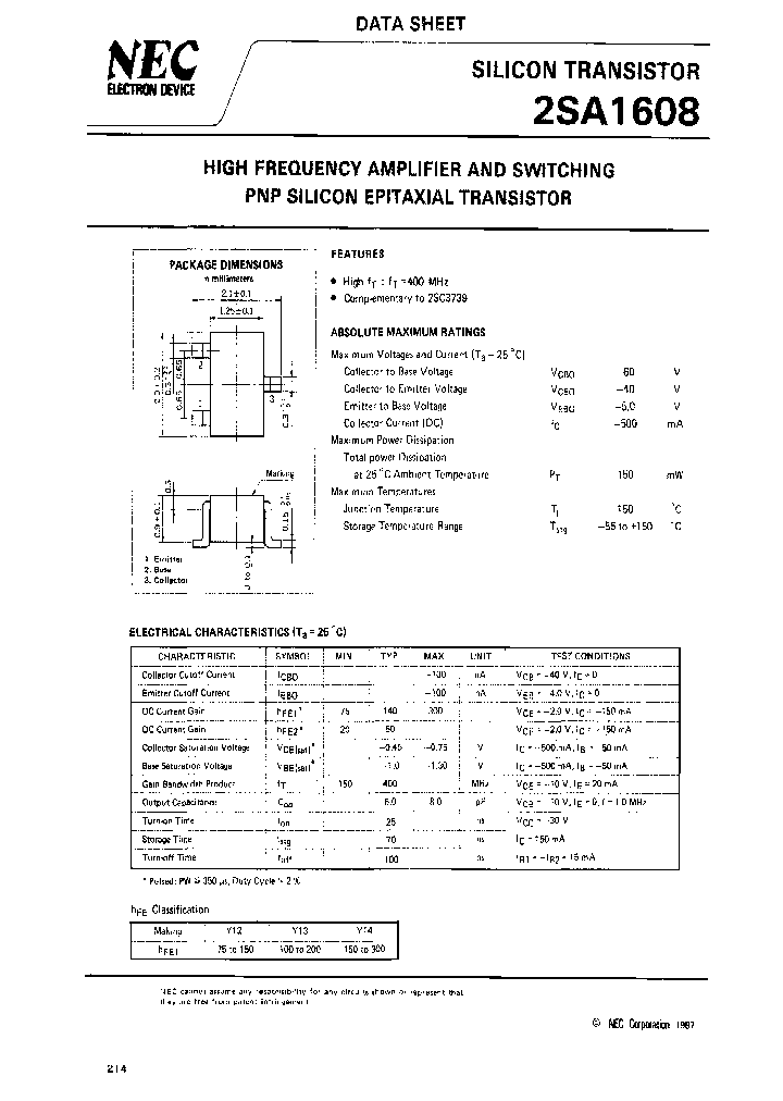 2SA1608-T2_6642329.PDF Datasheet