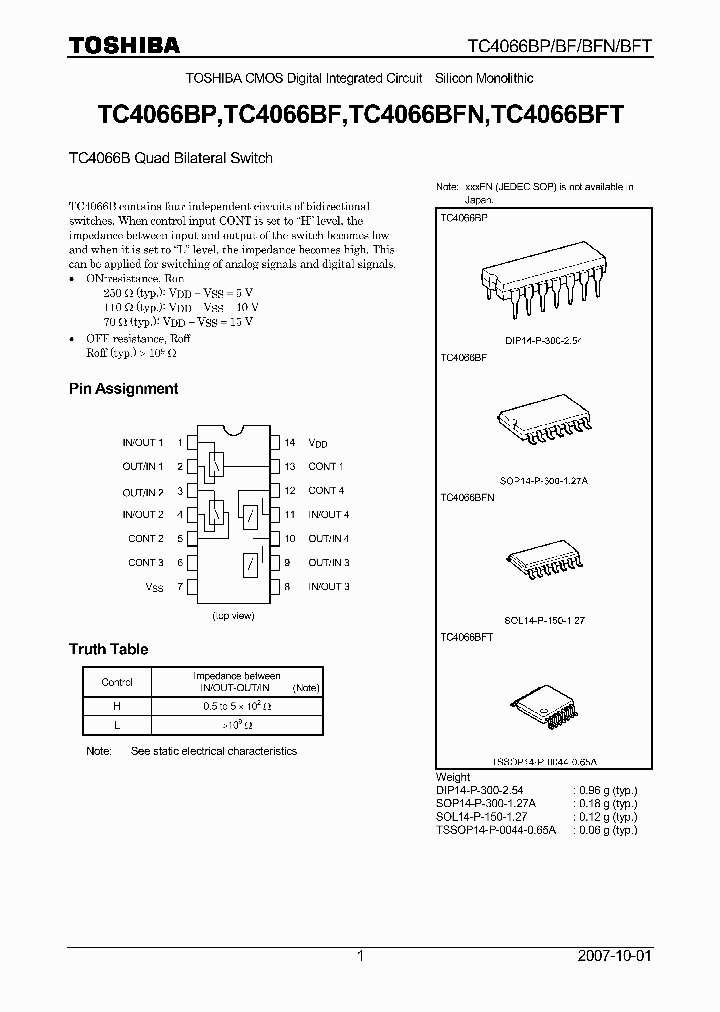 TC4066BF_6650235.PDF Datasheet