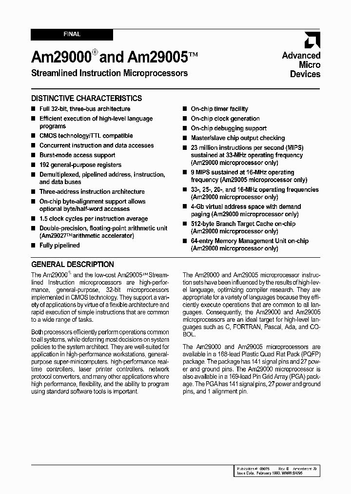 AM29000-16BZC_6671687.PDF Datasheet