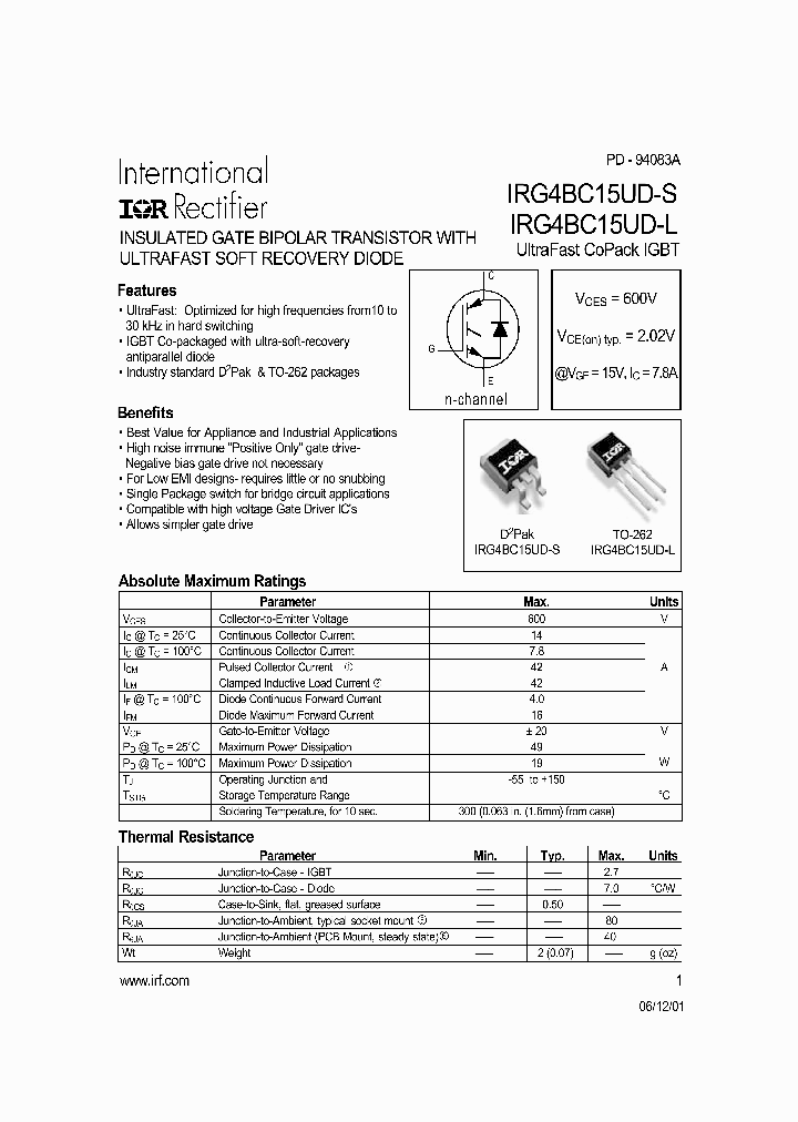 IRG4BC15UD-S_6933532.PDF Datasheet