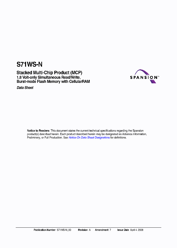71WS128NB0BAWAP0_6715143.PDF Datasheet