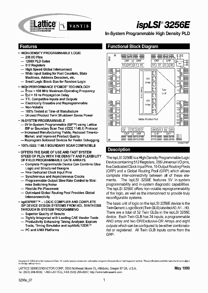 ISPLSI3256E-100LM_6712820.PDF Datasheet