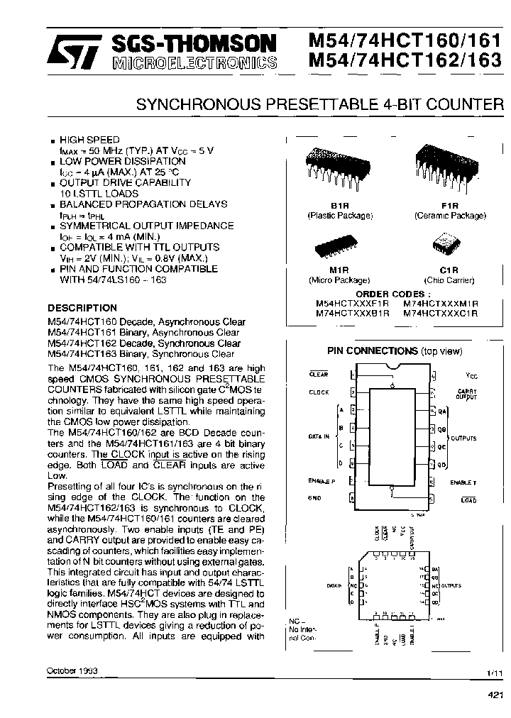 M74HCT163C1R_6716025.PDF Datasheet