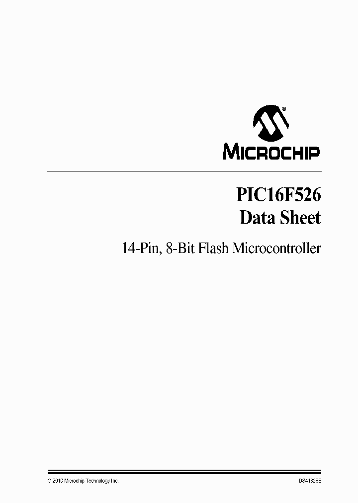 PIC16F526-ESL_6714475.PDF Datasheet