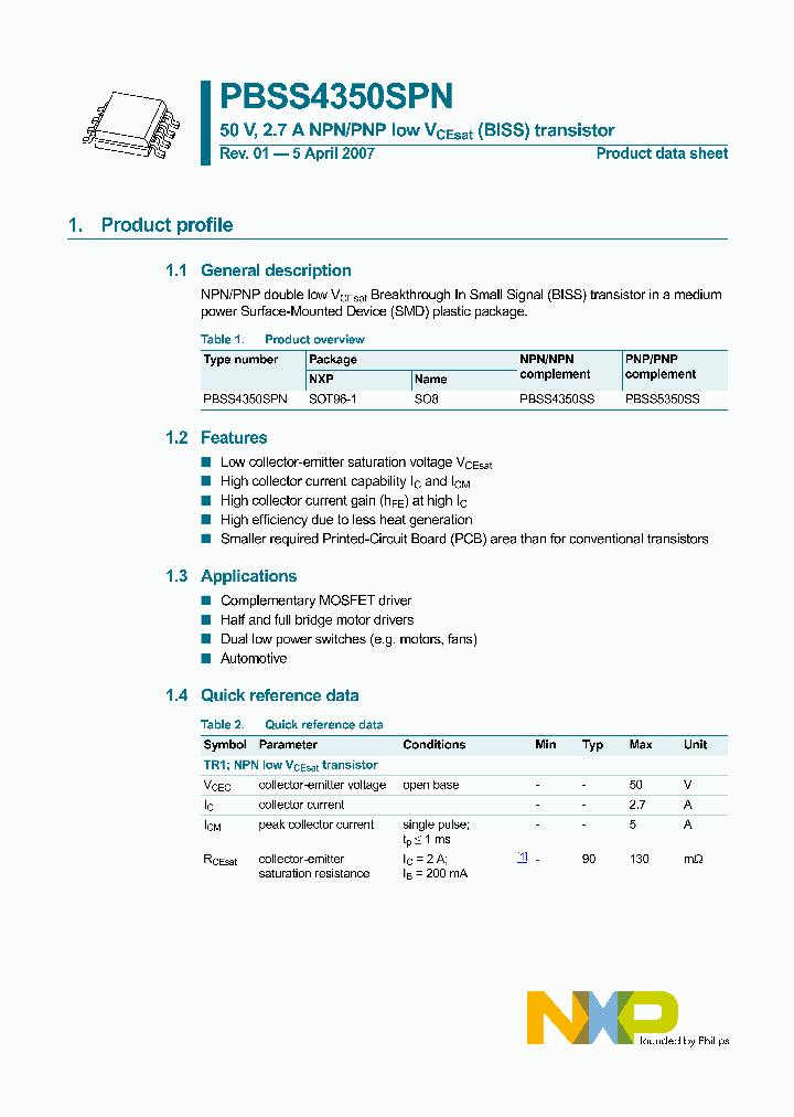 PBSS4350SPN_6722973.PDF Datasheet