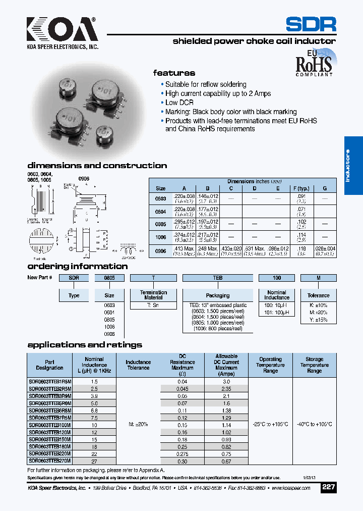 SDR0805TTEB100M_6935229.PDF Datasheet