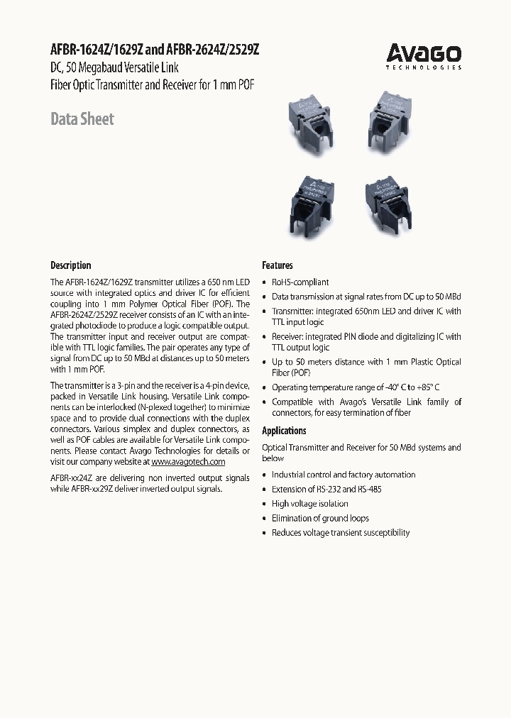 AFBR-1629Z_6936139.PDF Datasheet