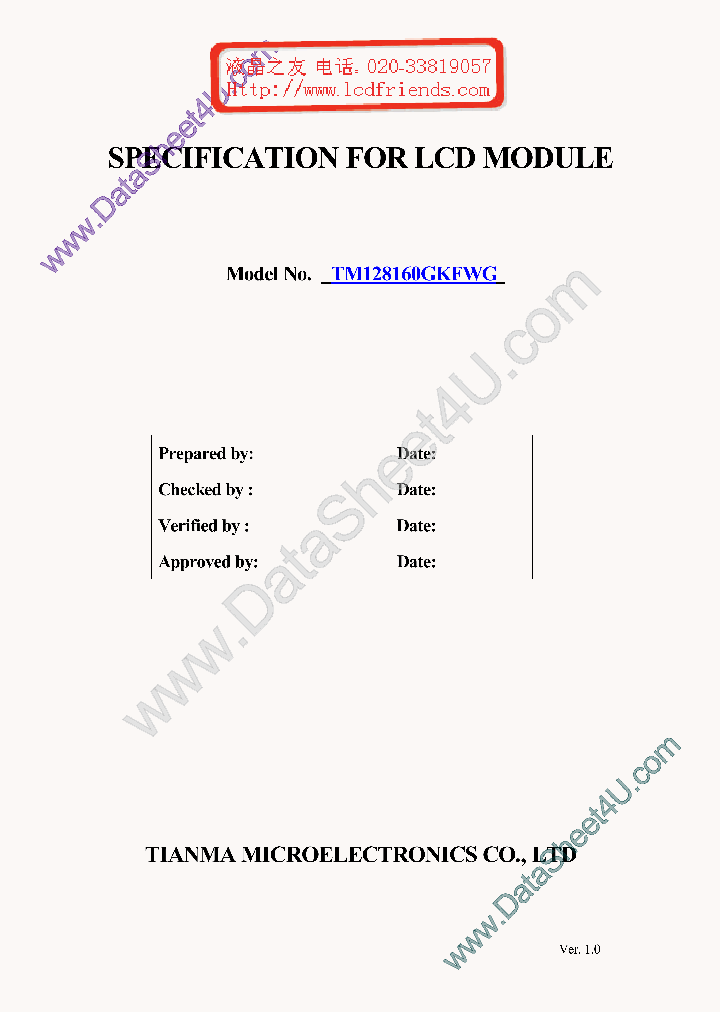 TM128160GKFWGSPEC_6938597.PDF Datasheet