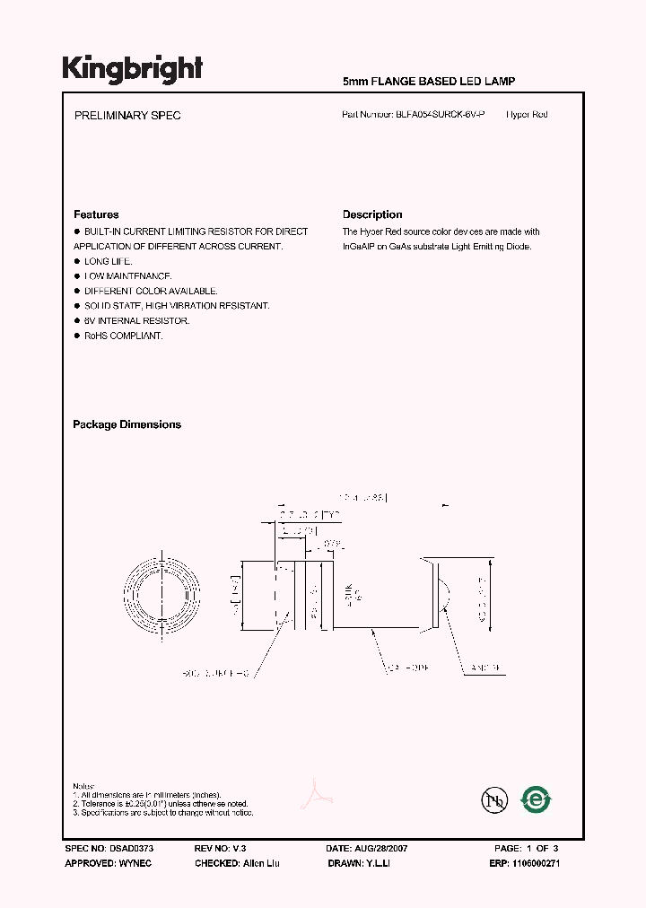 BLFA054SURCK-6V-P_6759897.PDF Datasheet