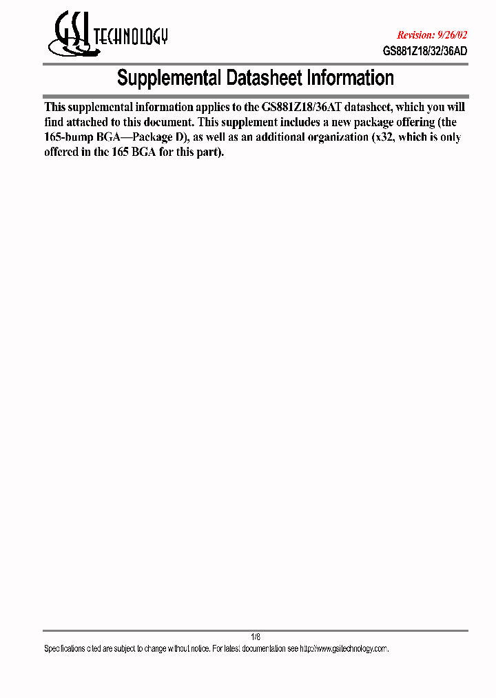 GSITECHNOLOGY-GS881Z32AD-166T_6760587.PDF Datasheet