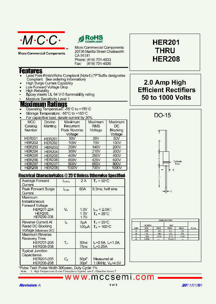 MICROCOMMERCIALCOMPONENTS-HER201-AP_6765924.PDF Datasheet