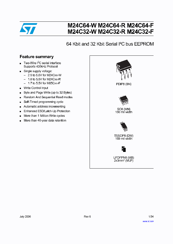 M24C32-RMN3TP_6772065.PDF Datasheet