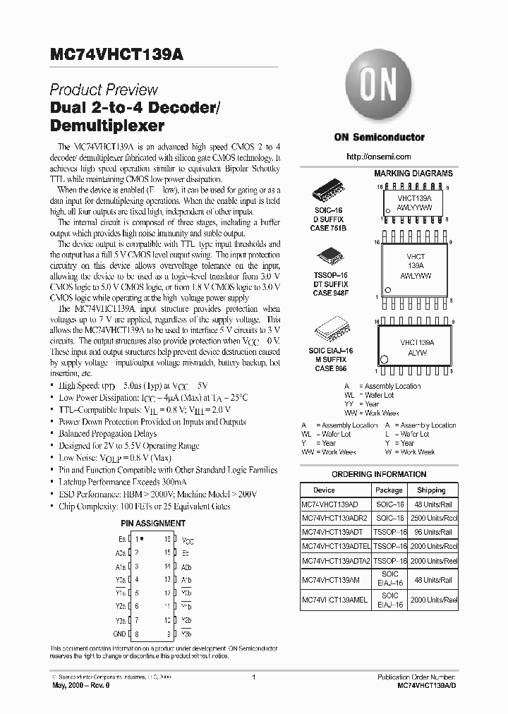 MC74VHCT139ADTA2_6783019.PDF Datasheet