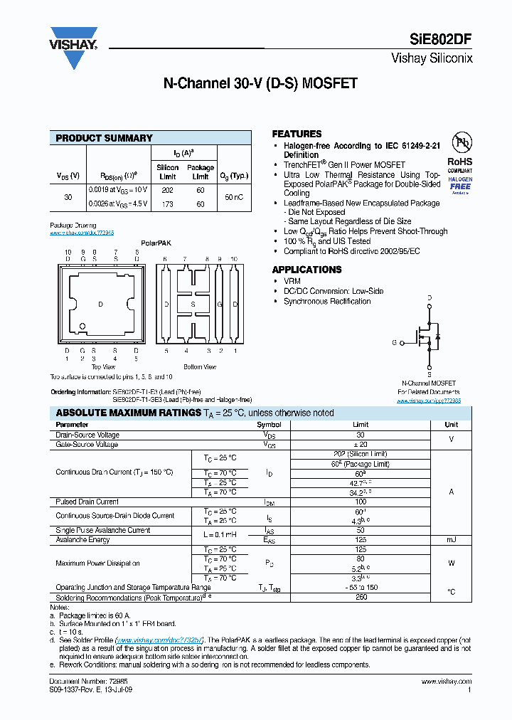 SIE802DF-T1-GE3_6789491.PDF Datasheet