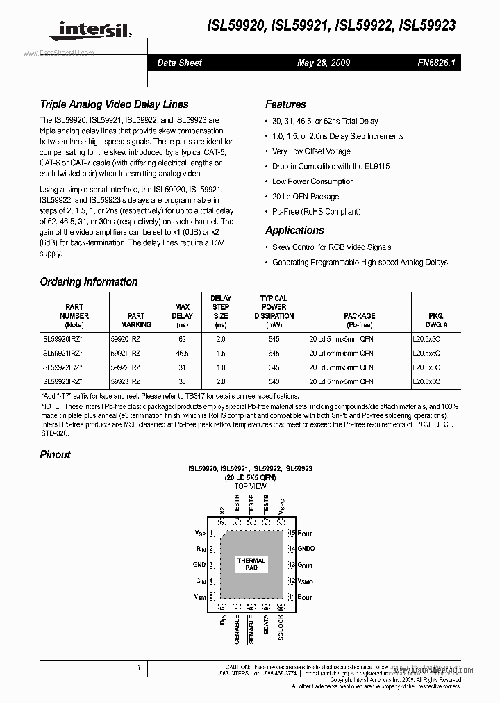 ISL59921_6944490.PDF Datasheet