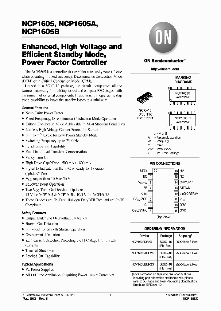 NCP1605A_6948185.PDF Datasheet