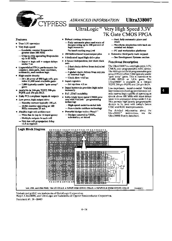 CY338007P256-0BGC_6813416.PDF Datasheet