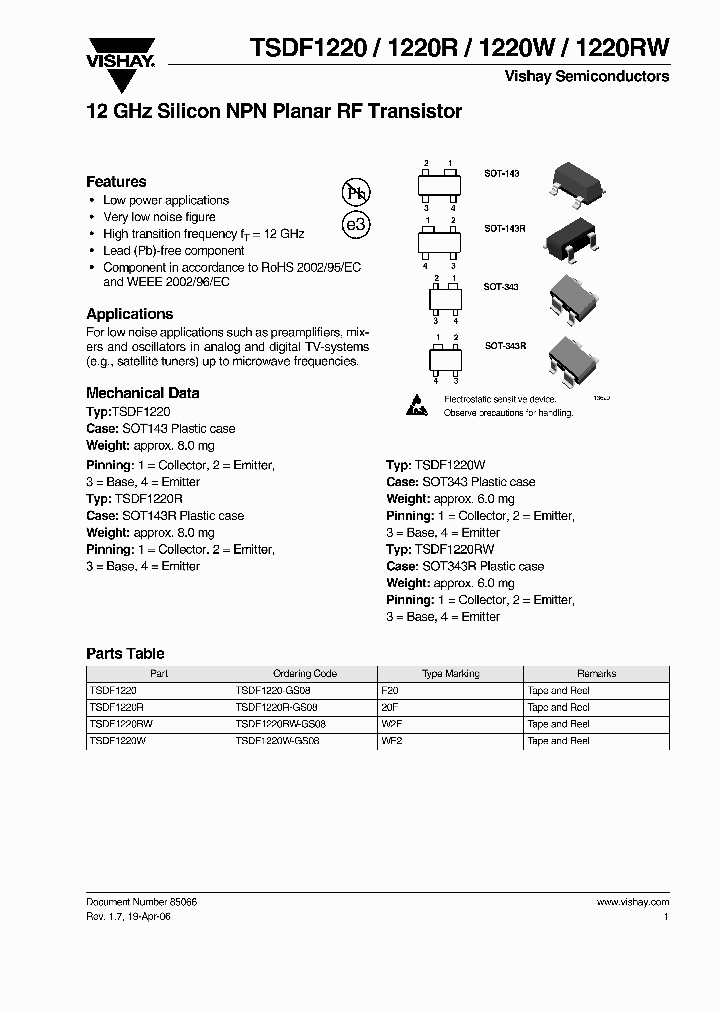 TSDF1220RW_6816632.PDF Datasheet