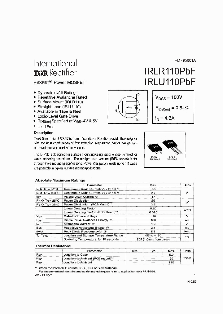 IRLR110PBF_6828017.PDF Datasheet