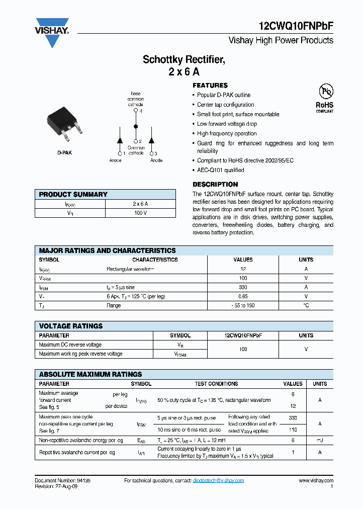 12CWQ10FNPBF_6830271.PDF Datasheet