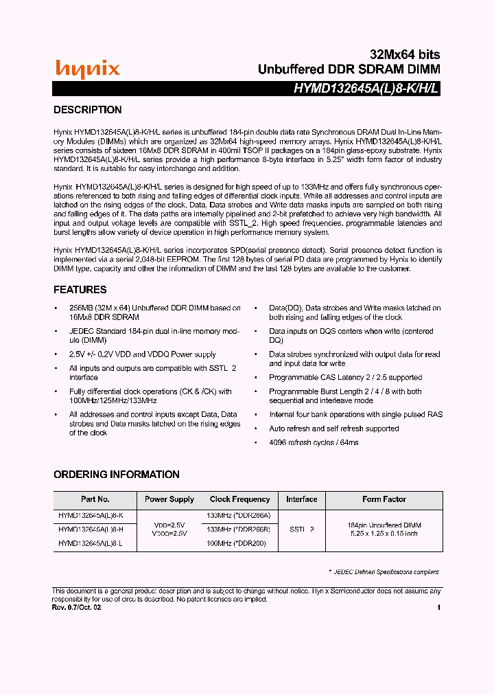 HYMD132645A8-H_6854555.PDF Datasheet