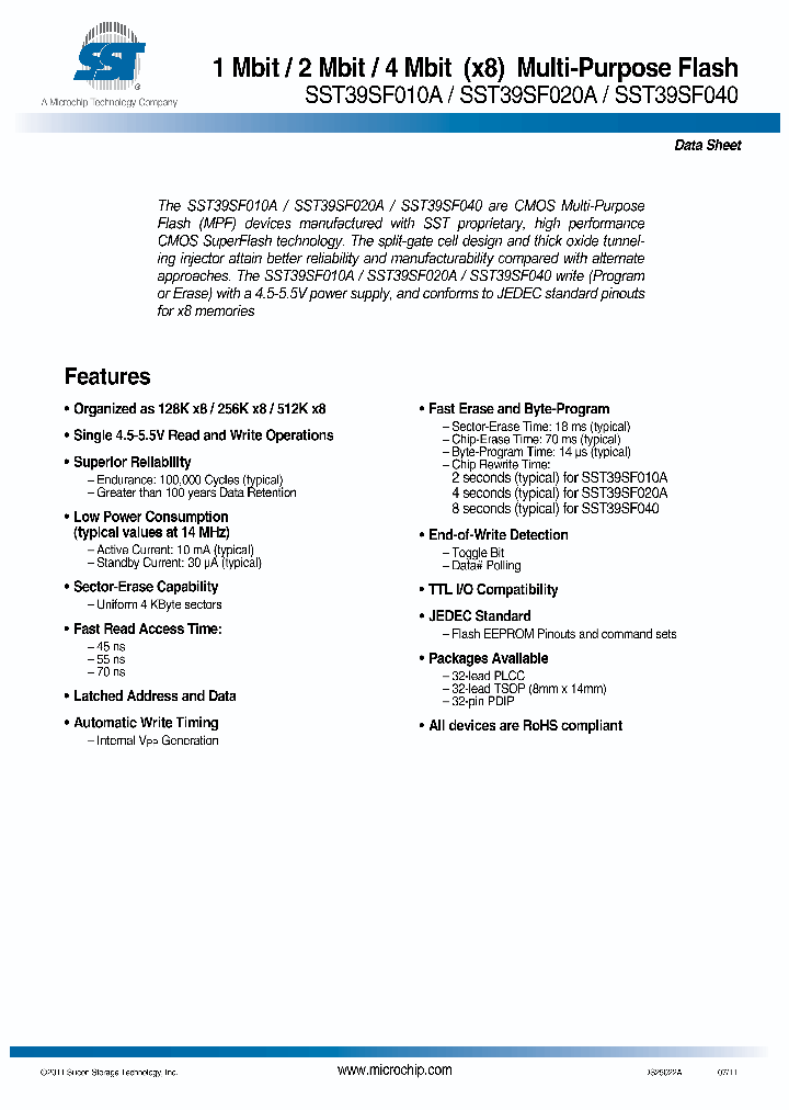 SST39SF040-45-4C-NHE_6860791.PDF Datasheet
