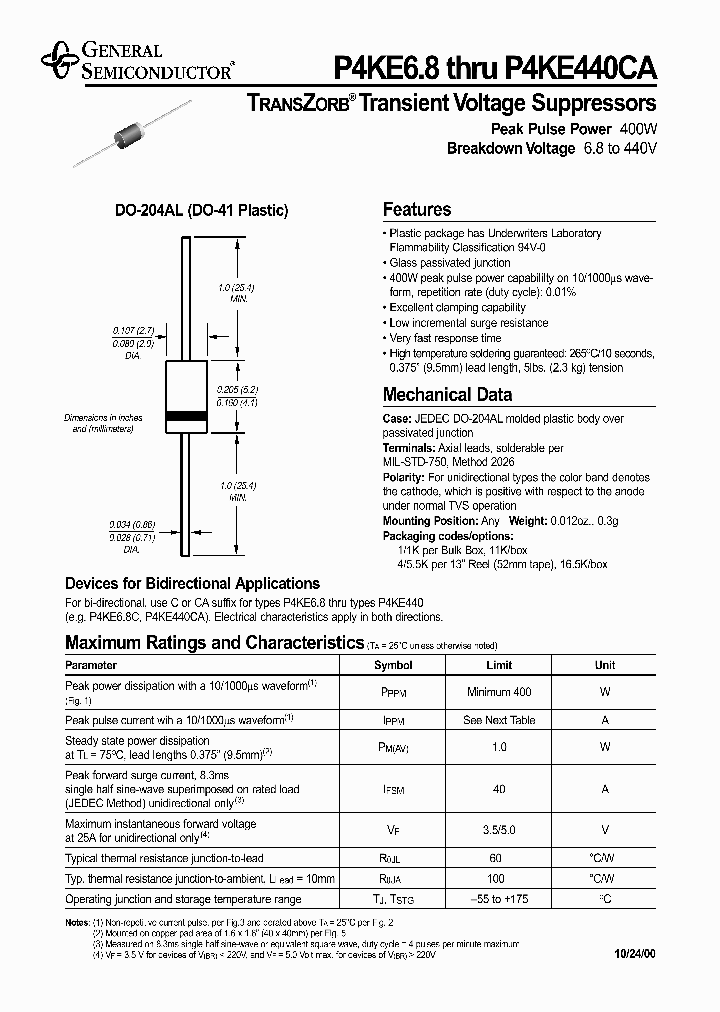 P4KE300C1_6863455.PDF Datasheet