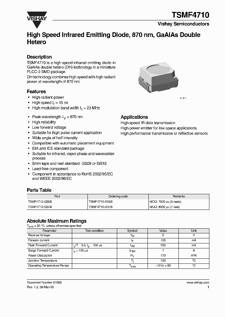 TSMF4710-GS08_6871495.PDF Datasheet