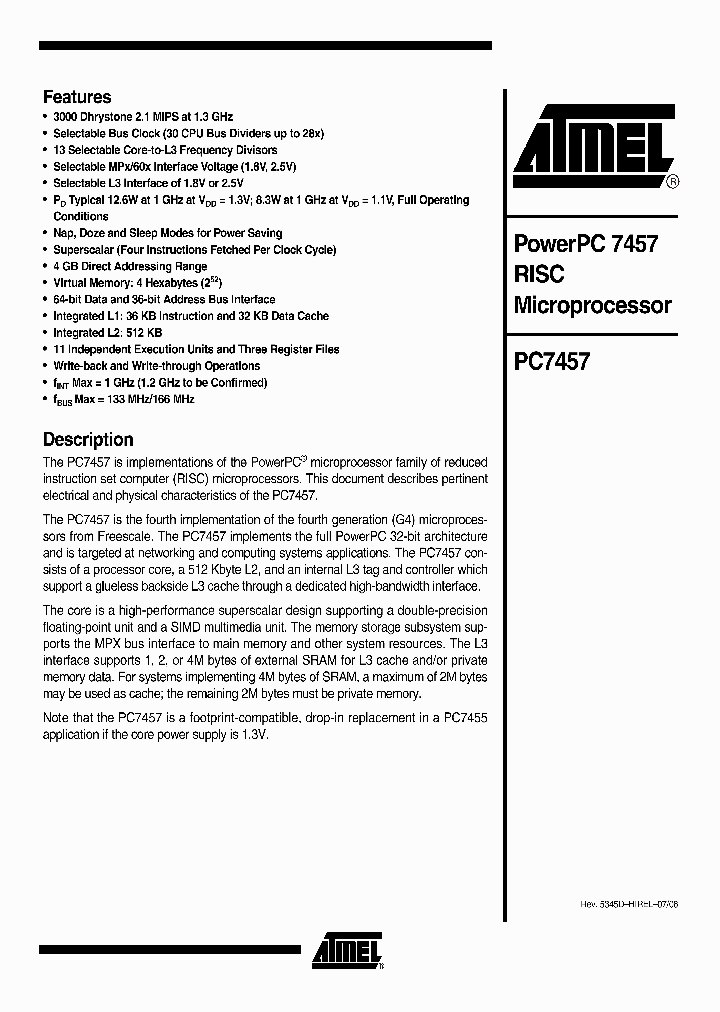 PCX7457MG1250NC_6877470.PDF Datasheet