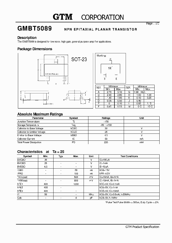 GMBT5089_6883905.PDF Datasheet