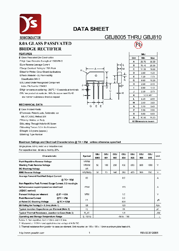 GBJ810_6955924.PDF Datasheet