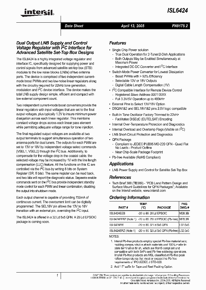 ISL6424EEBZ_6904446.PDF Datasheet