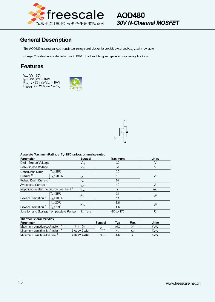 AOD480_6958215.PDF Datasheet
