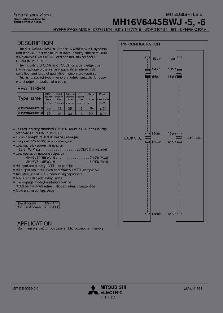 MH16V6445BWJ-5_6905177.PDF Datasheet