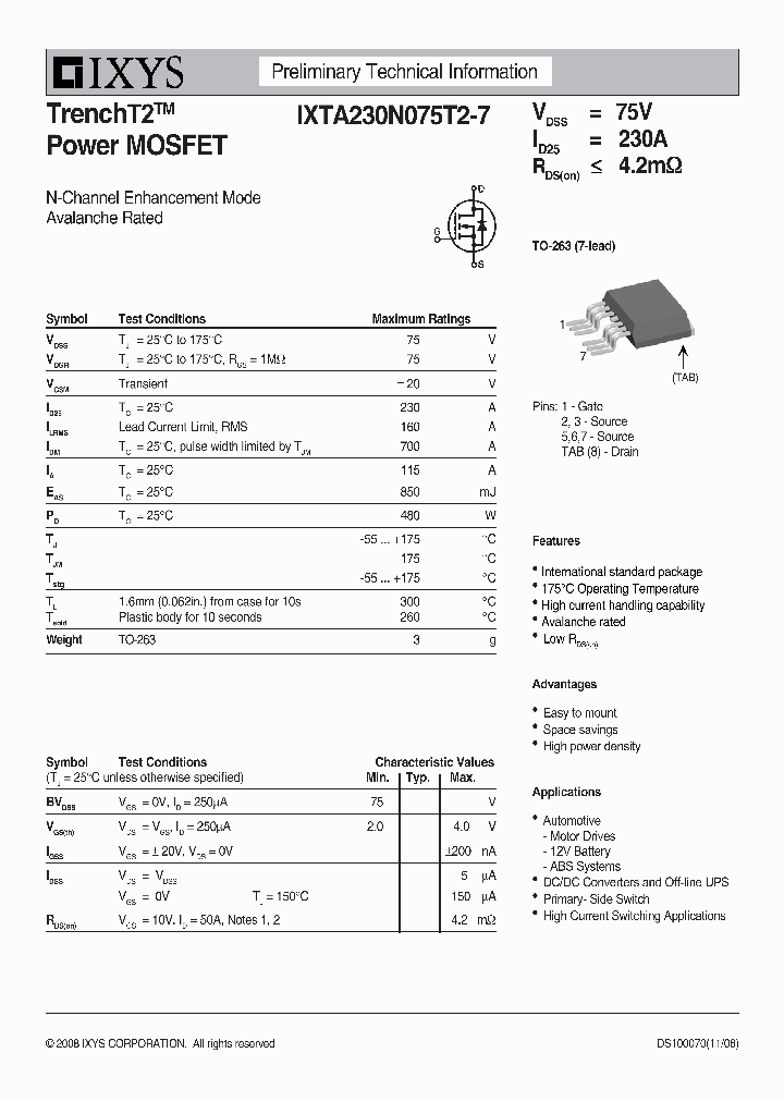 IXTA230N075T2-7_6919338.PDF Datasheet