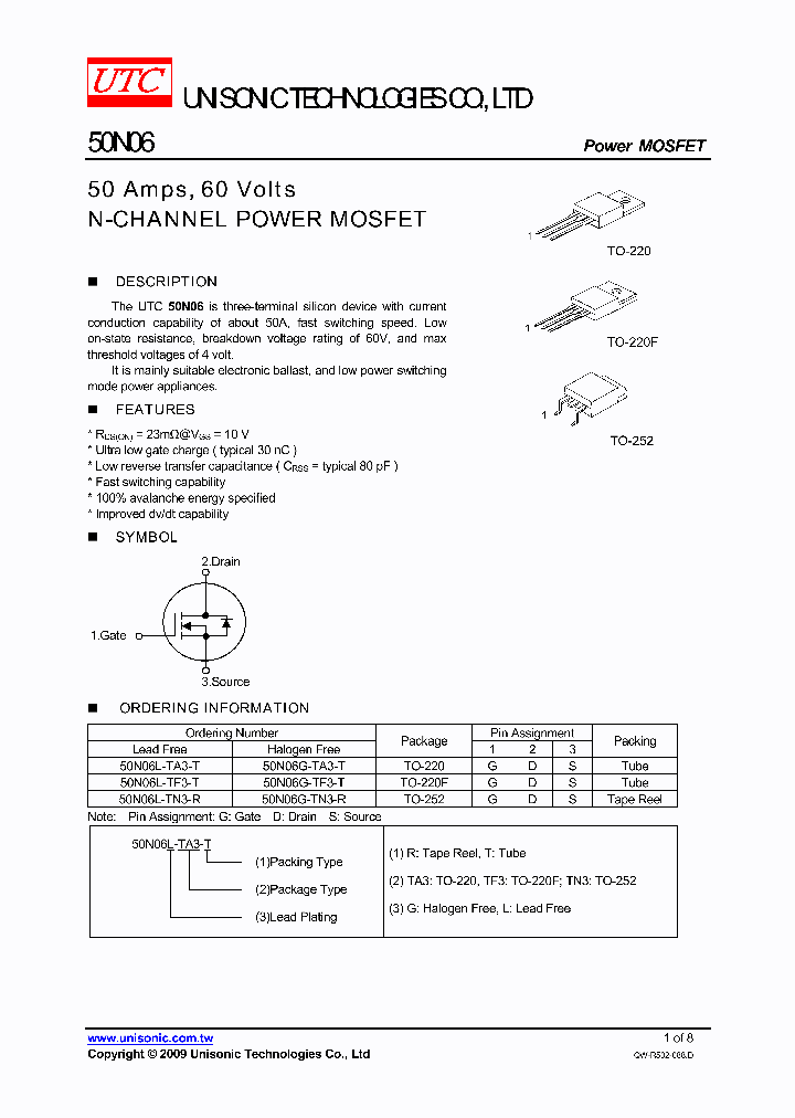 50N06L-TA3-T_6921357.PDF Datasheet