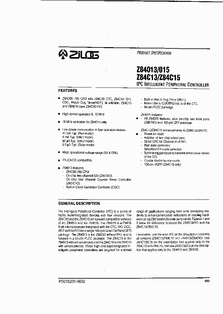 Z84C1510AEG_6964421.PDF Datasheet