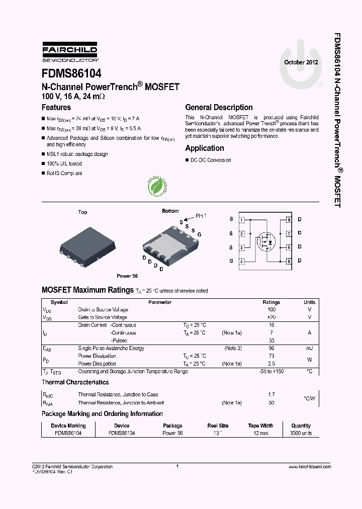 FDMS86104_6965139.PDF Datasheet