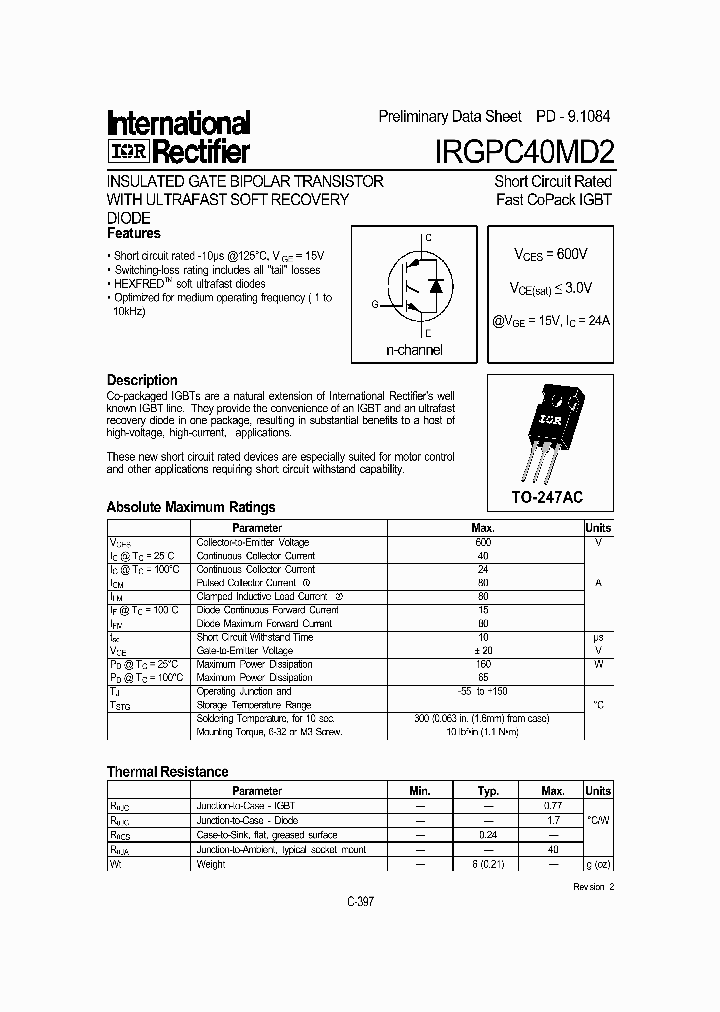 IRGPC40MD2_6996872.PDF Datasheet