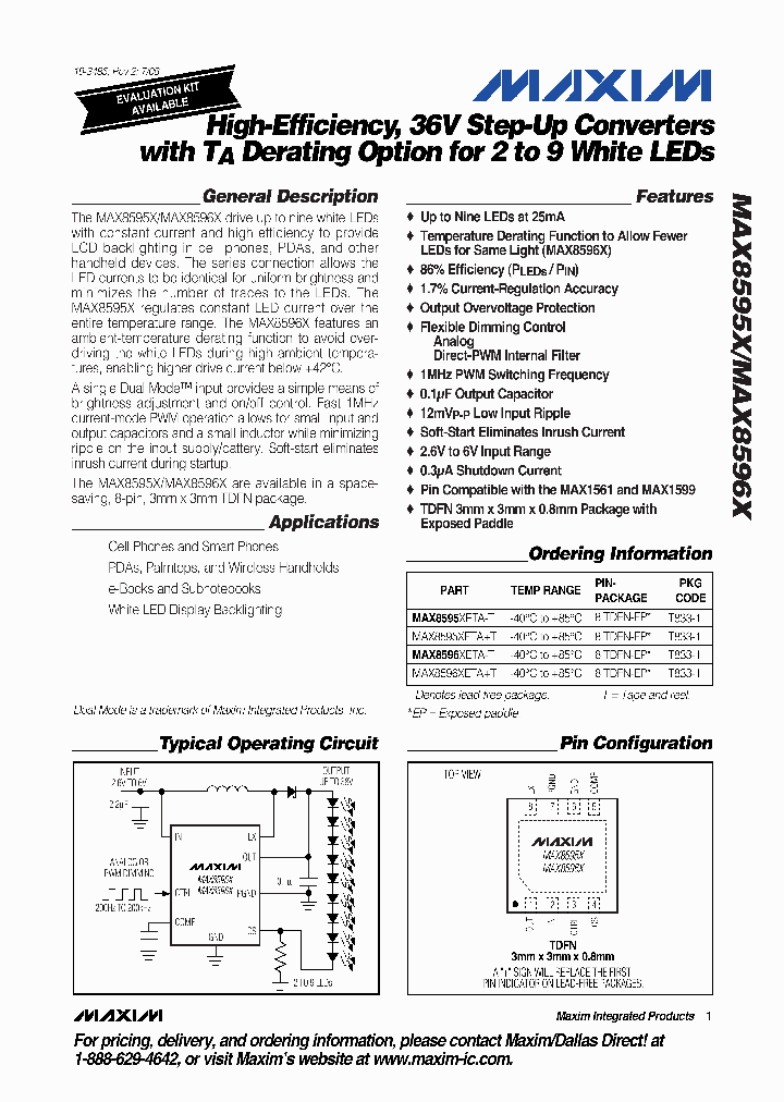 MAX8595XETA-T_7002612.PDF Datasheet