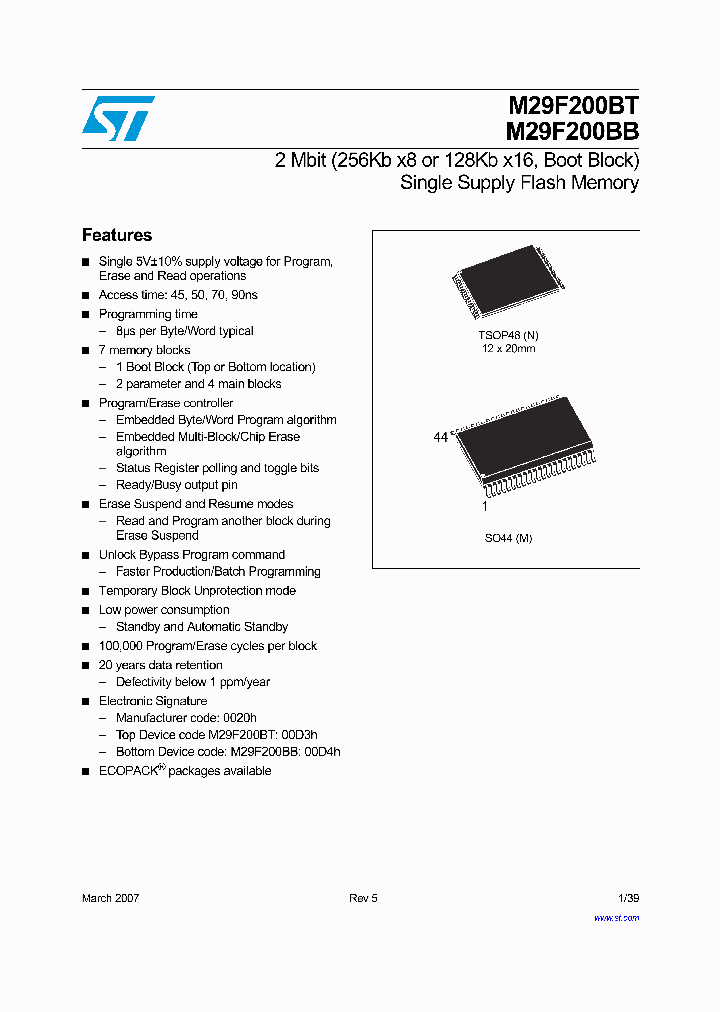 M29F200BB_7005925.PDF Datasheet