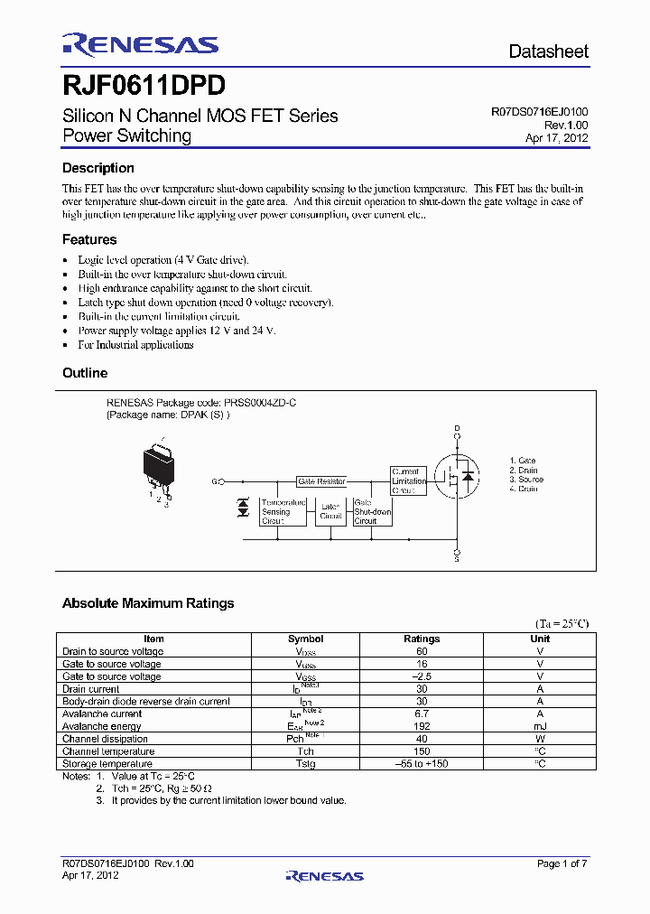 RJF0611DPD_7008370.PDF Datasheet