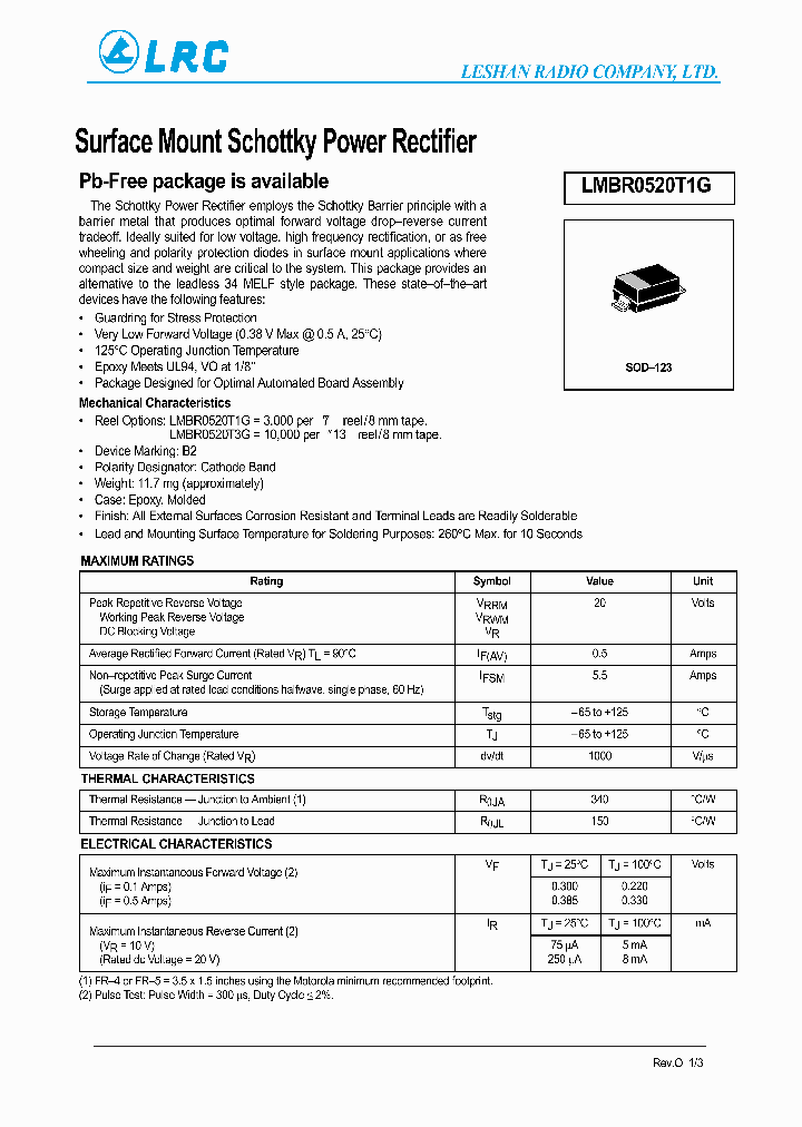 LMBR0520T1G_7010601.PDF Datasheet