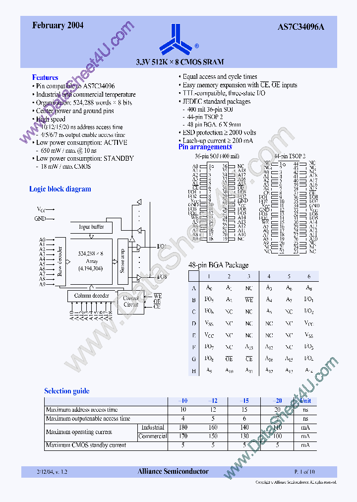 AS7C34096A_7033194.PDF Datasheet