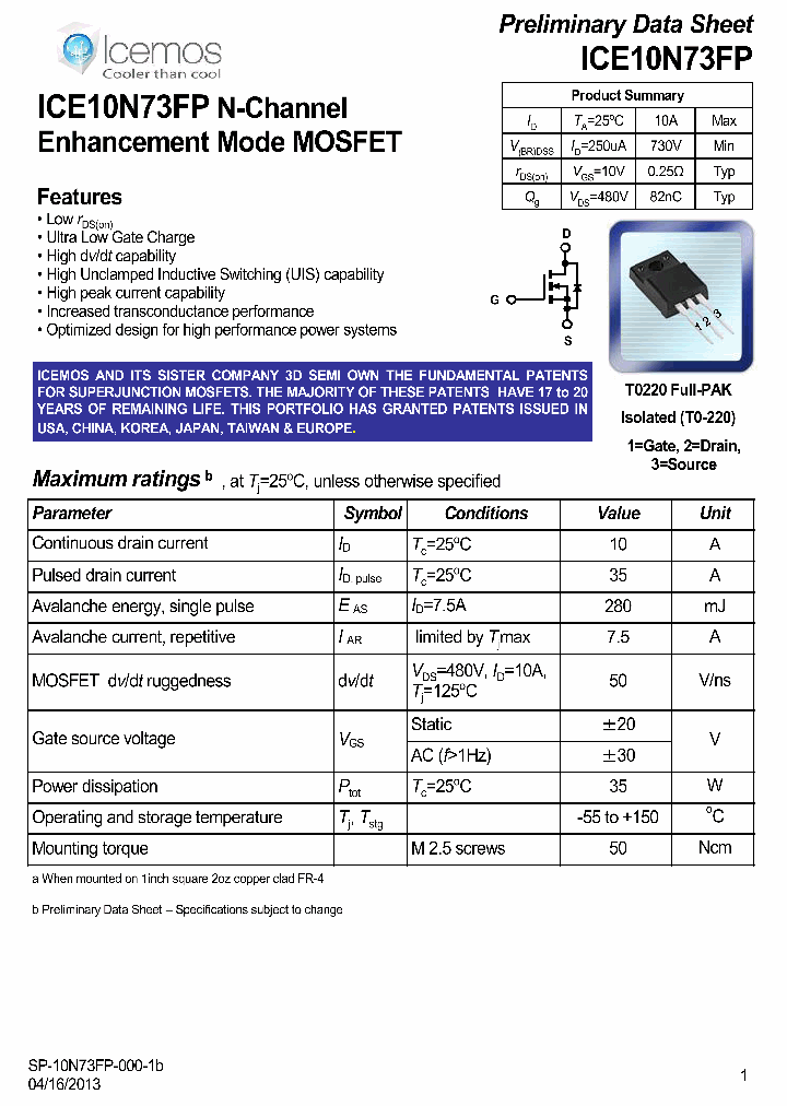 ICE10N73FP_7049017.PDF Datasheet