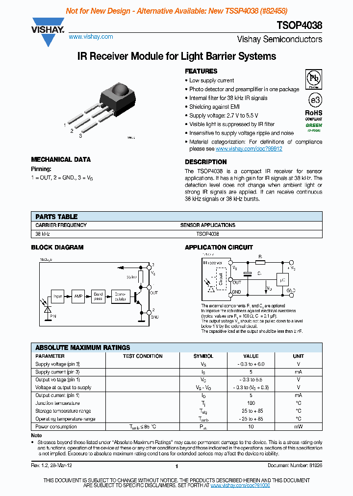 TSOP4038_7053215.PDF Datasheet